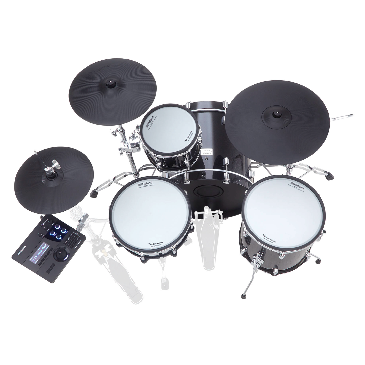 Roland VAD503 Drum Set 全尺寸木製鼓殼的流線型套鼓
